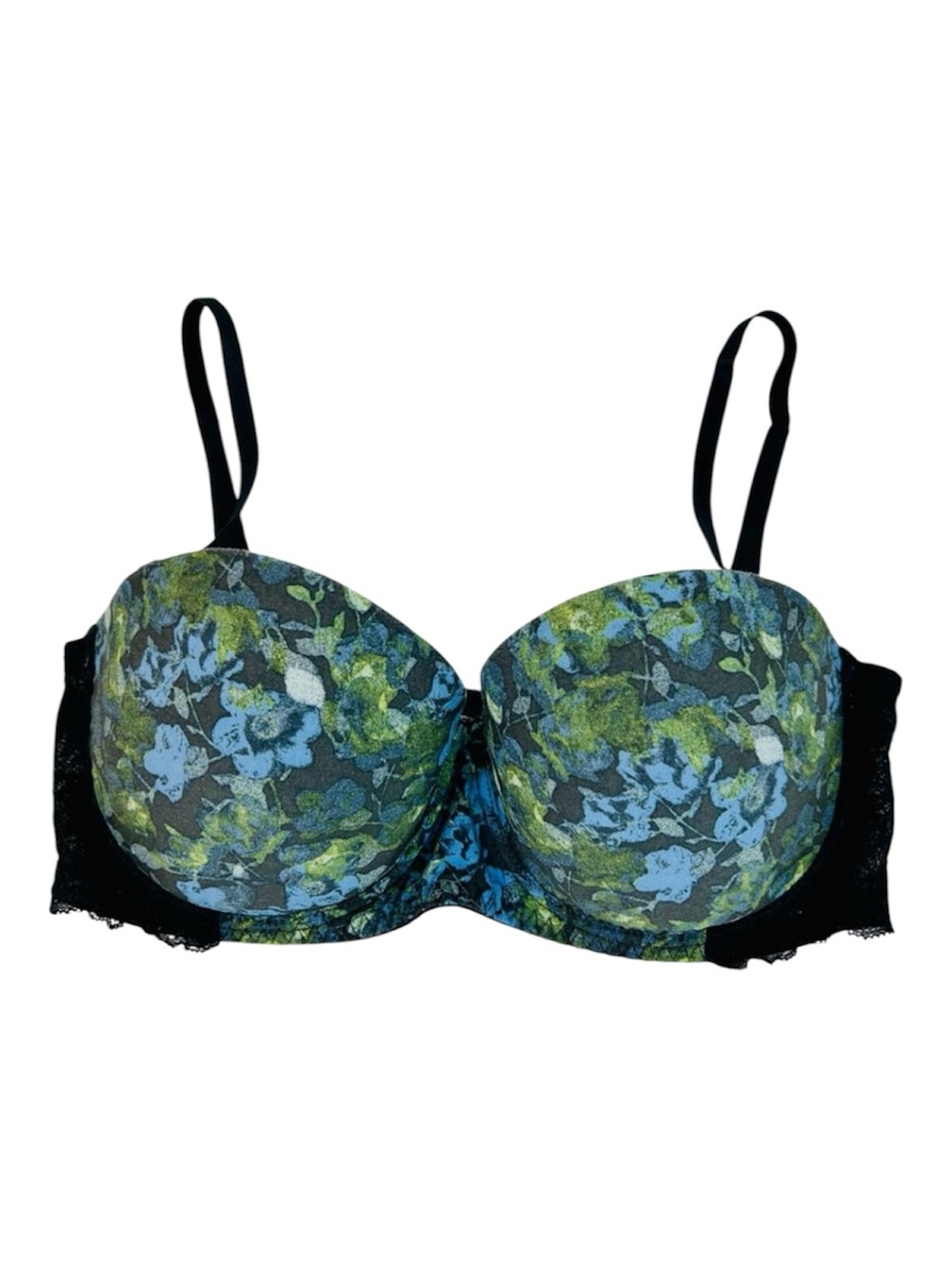 Free People x Intimately FP Balconette Bra, Blue/Green Floral Print, 32DD